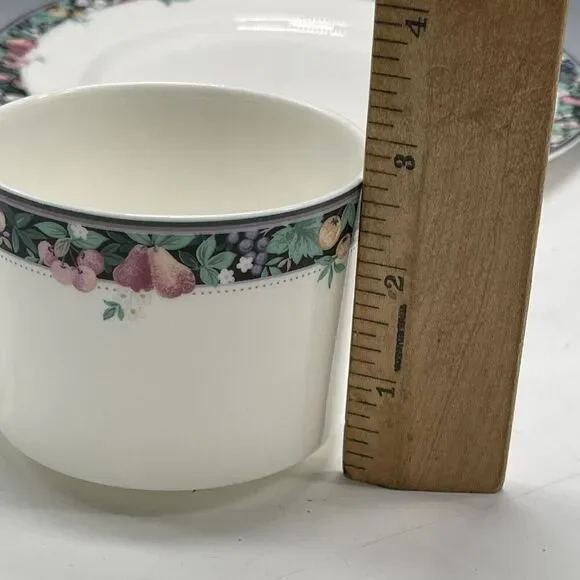 Mikasa Orchard Mural Teacup Cup & Saucer & Salad Plate 3-pc Set Luncheon - Picture 11 of 12